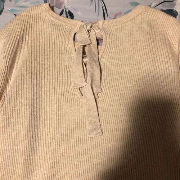 Cream Peplum Sweater - Picture 3 of 3